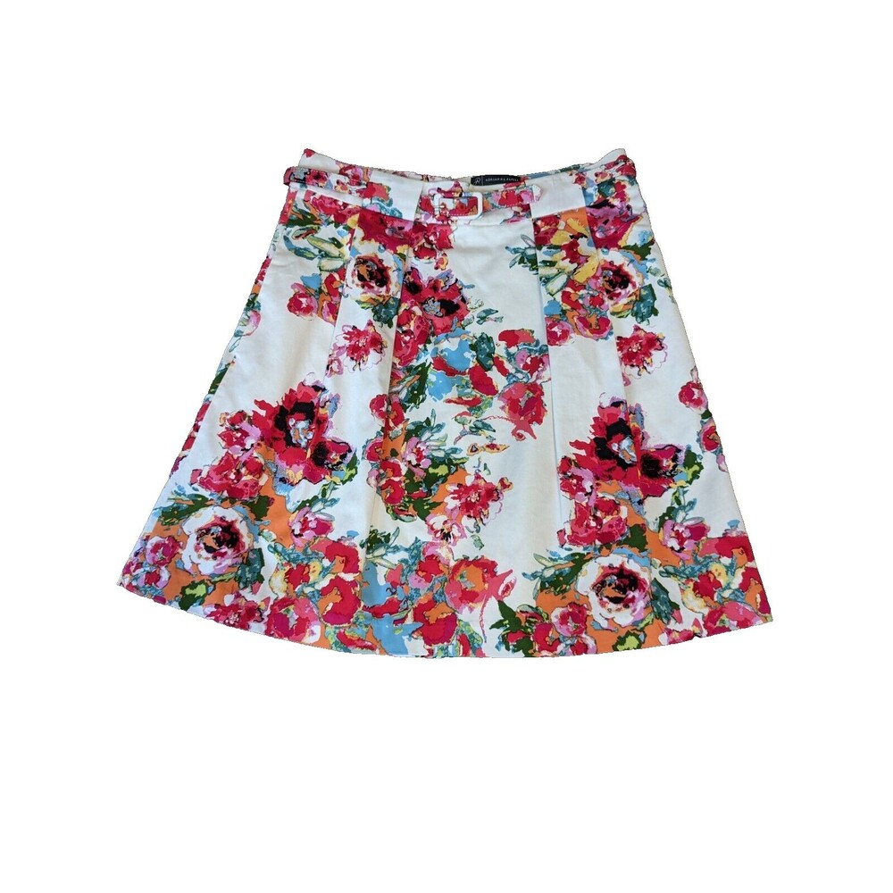 Adrianna Papell Women's Lined Floral Skirt w/Pockets Size 10